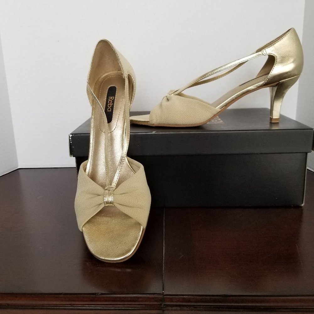 Reba Gold Dress Sandals